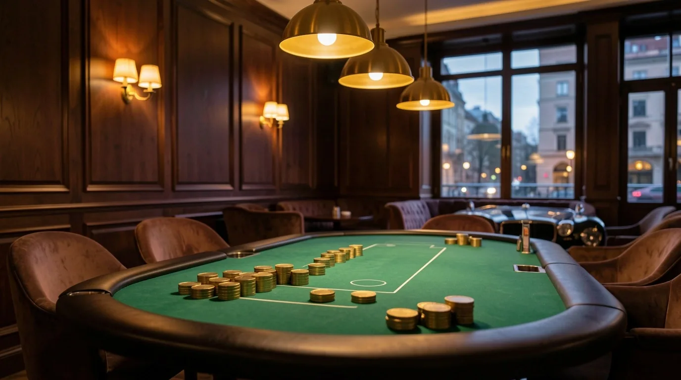 Wnętrze Poker Lounge Taveloria w Krakowie