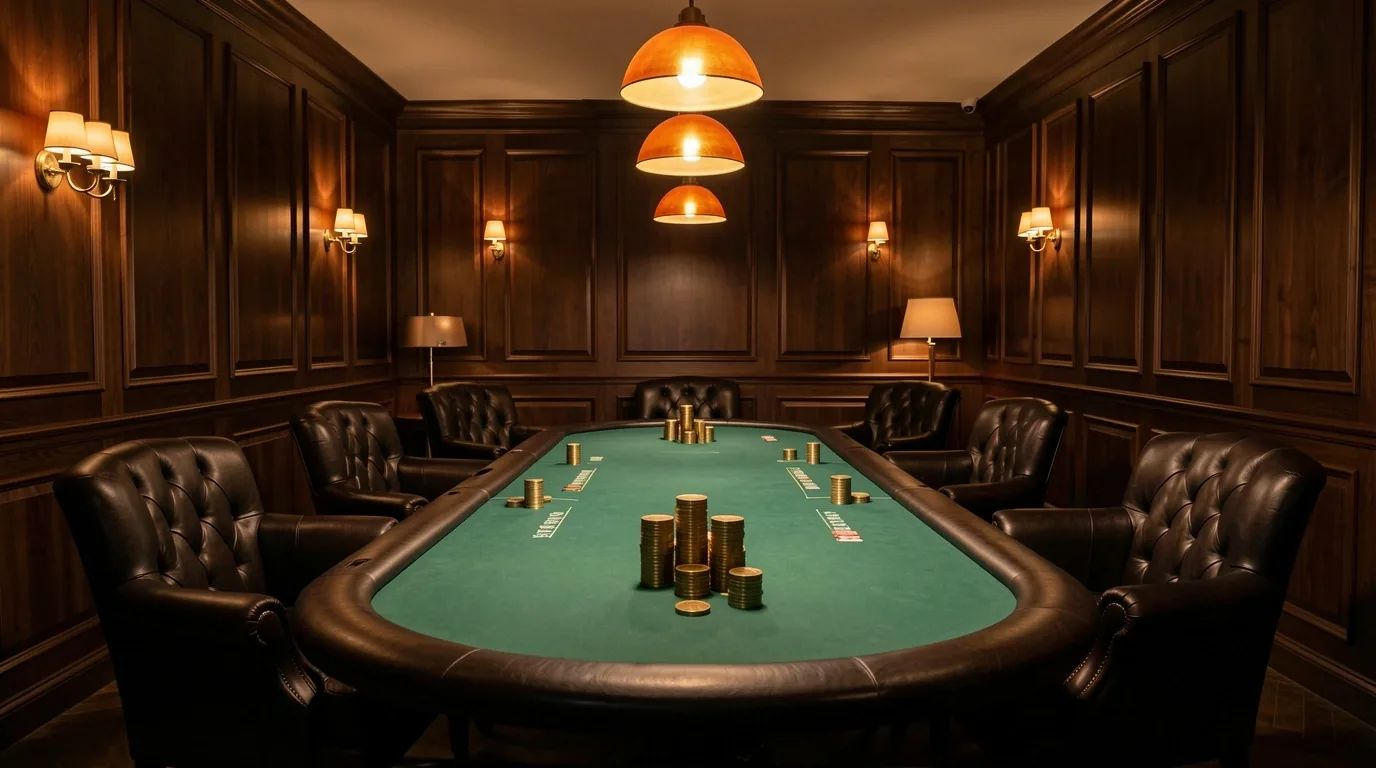 Wnętrze Poker Lounge Taveloria przy Floriańskiej 15 w Krakowie